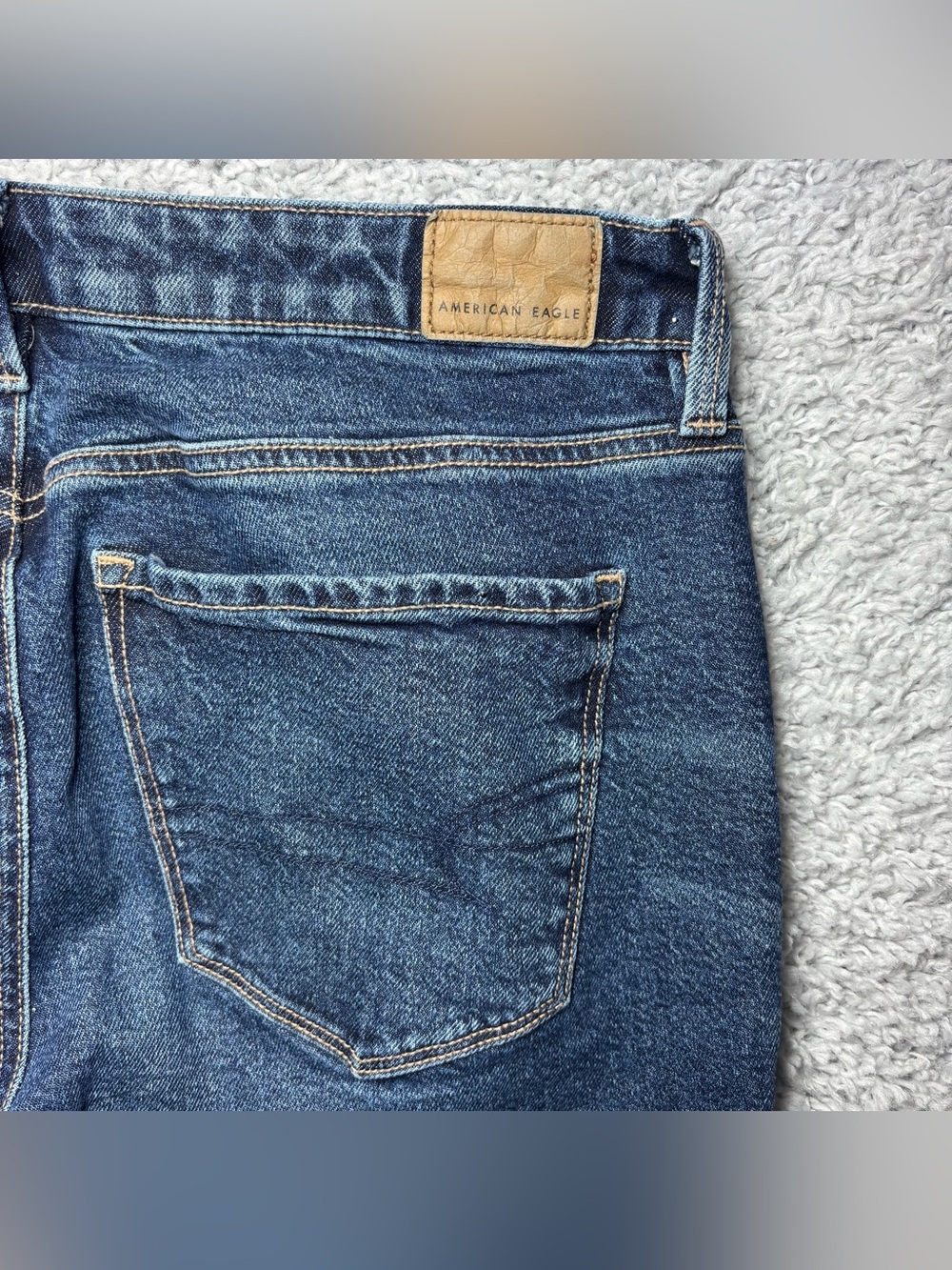 AMERICAN EAGLE Jeans Womens 10 Short Skinny Stretch Dark Classic Clean Modest - Picture 6 of 7